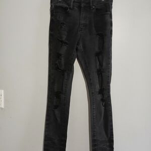 Nova Men Brand Mens Black Distressed Jeans. Size 30X30